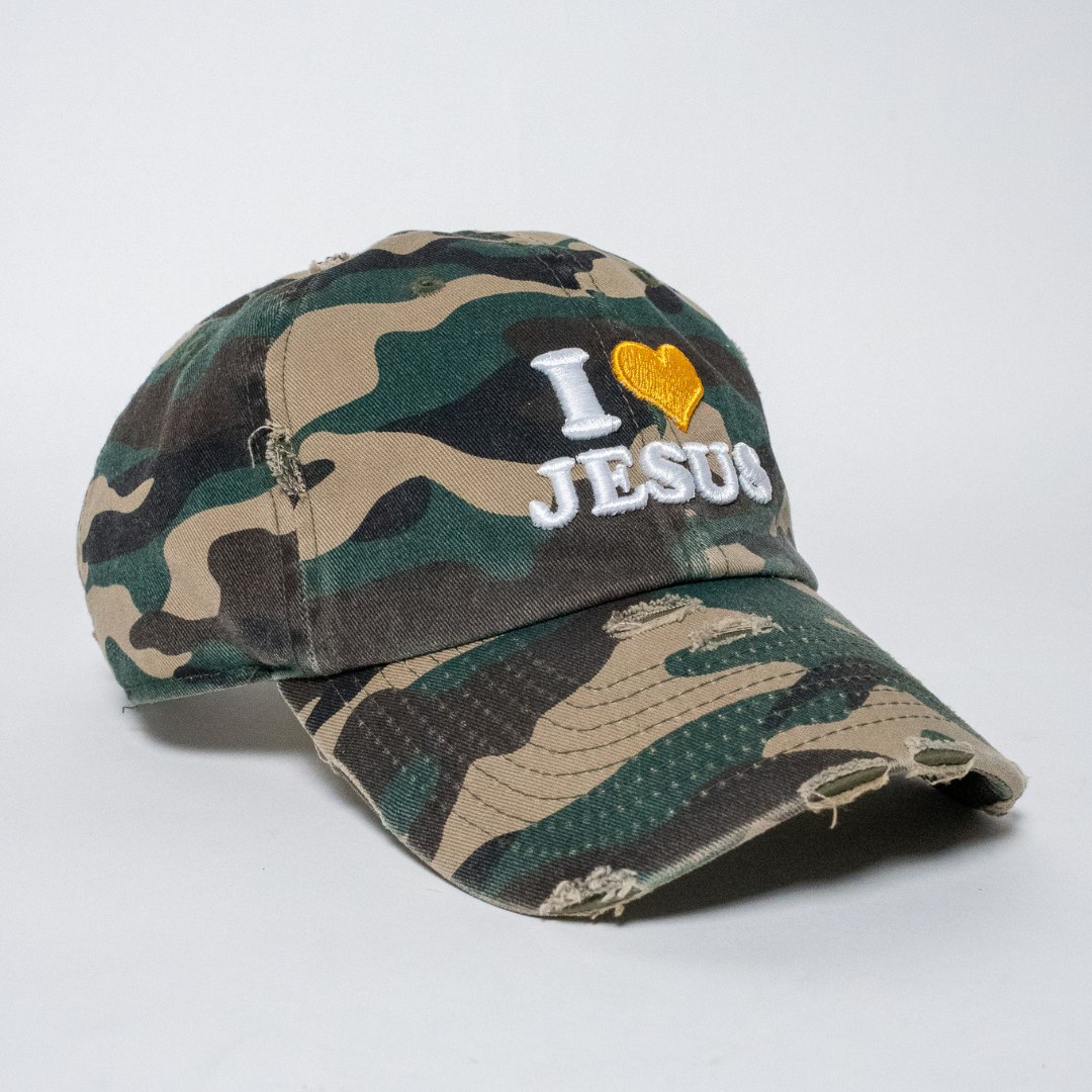I Love Jesus - Distressed Camo