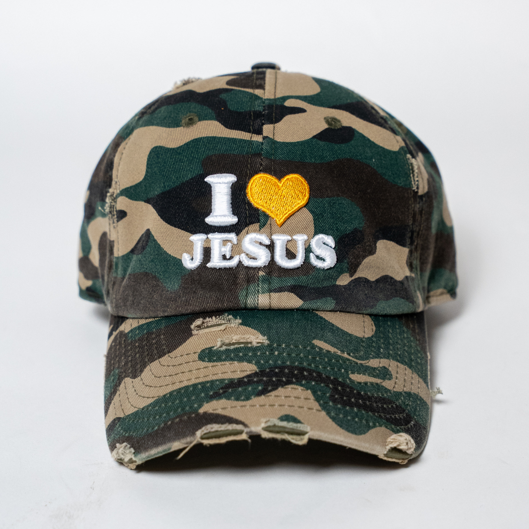 I Love Jesus - Distressed Camo